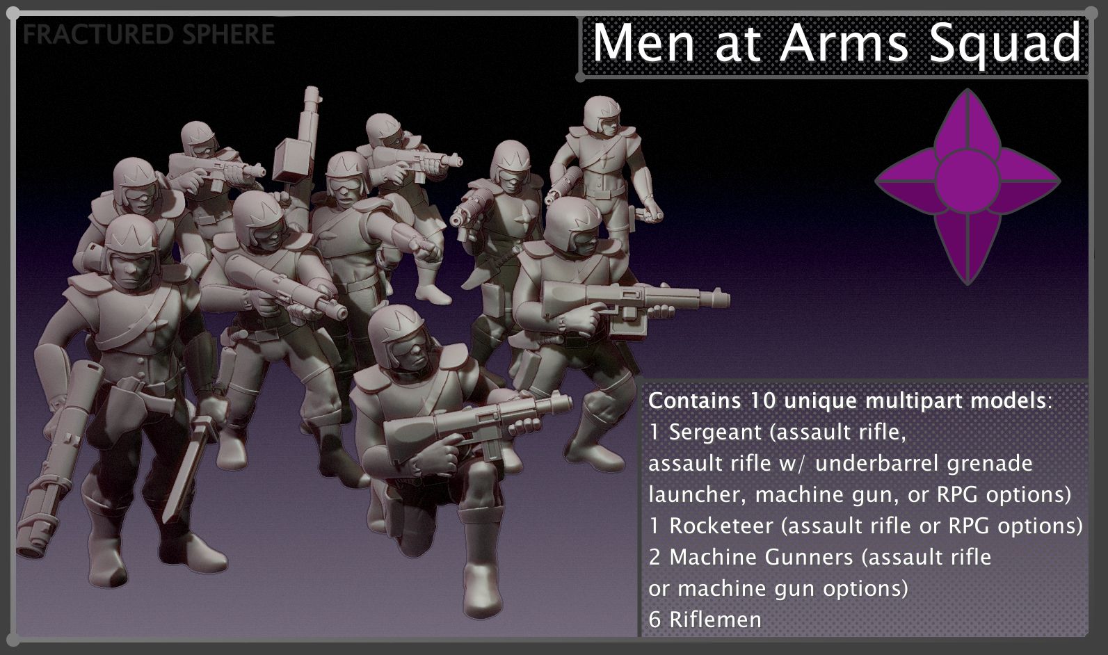Fractured Sphere - Heliochrome Men at Arms Squad